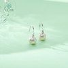 S925珍珠耳坠-白珠耳钩约11mm 商品缩略图0