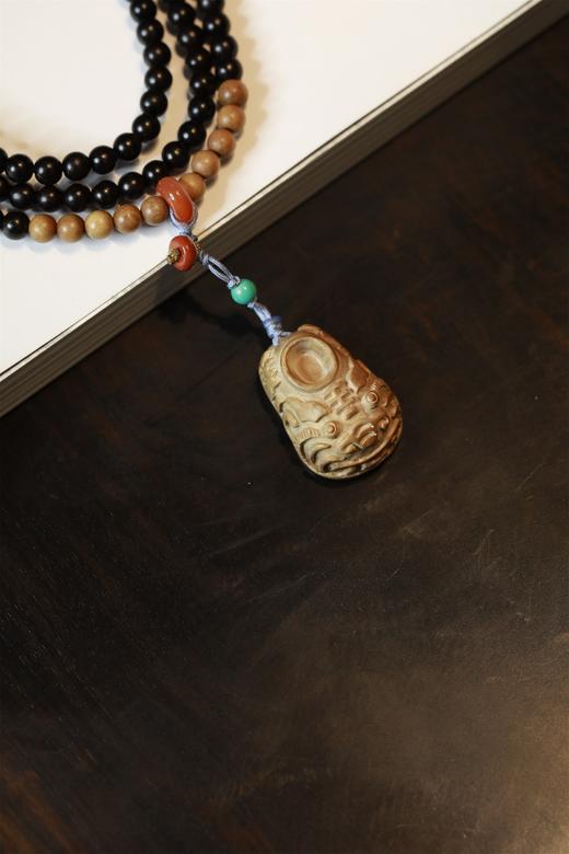 H468Y08°印度小叶紫檀+老山虎鞋手串 商品图3