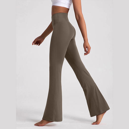 跃牌【倚窗听雨】系列 抗菌瑜伽喇叭裤女莱卡高腰提臀阔腿裤运动微喇健身裤CK056 商品图4