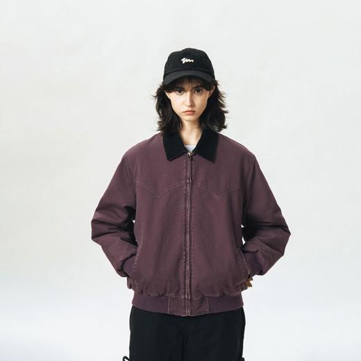 714street秋季美式圣达菲紫色工装外套女款底特律短款翻领夹克男 商品图4