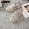 EVERAU春夏新款蕾丝花朵镂空渔夫鞋女鞋板鞋休闲鞋EA7054 商品缩略图1