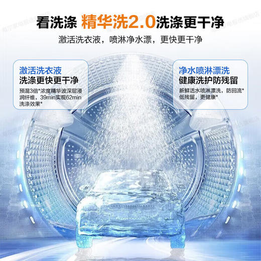 海尔【重磅新品上市-376升级款】云溪白579超薄滚筒洗衣机直驱精华洗2.0全自动10公斤大容量525大筒径 直驱精华洗2.0+超薄全嵌+智投+1.12高洗净比 商品图2