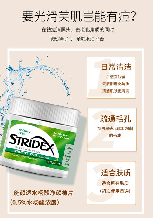 【跨境】施颜适水杨酸净颜棉片55片/盒（效期：2028.10） 商品图1