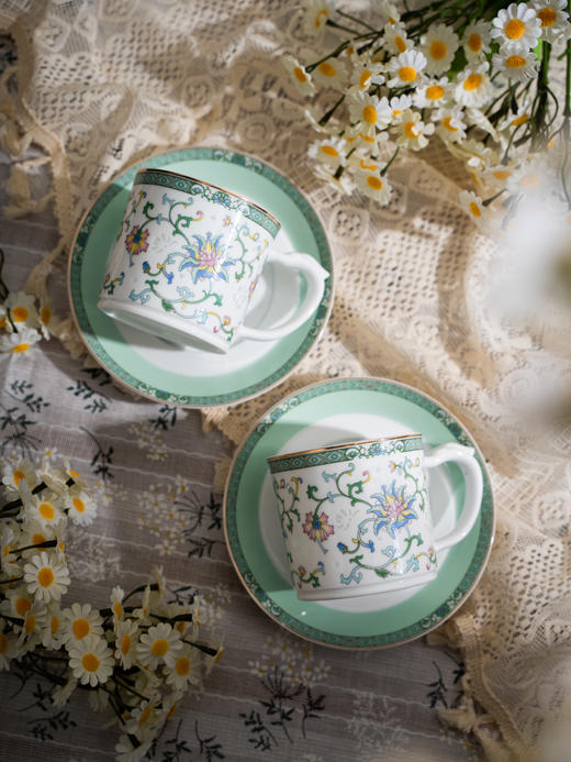 富玉陶瓷咖啡杯碟套装家用高档精致杯子杯具下午茶轻奢礼盒伴手礼历历花间茶咖具 商品图9