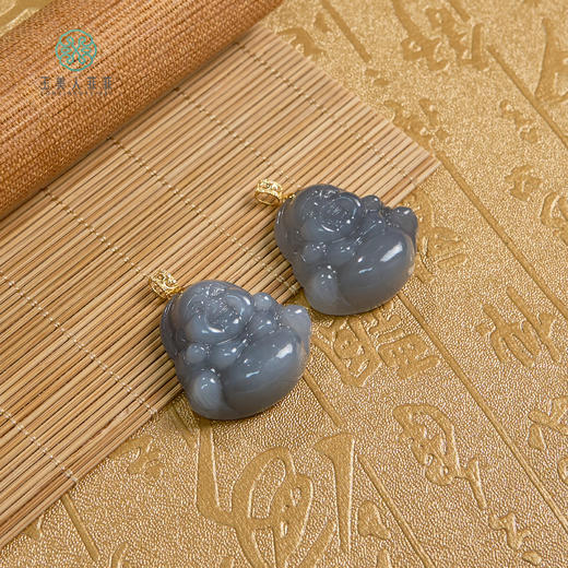 玉美人菲菲HZ-18K和田玉吊坠-佛公约30mm/多样性发一 商品图0