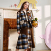 【38女王节】两三事 理想国度 2024秋季新款复古格子毛呢拼接高腰半身裙长裙 商品缩略图2