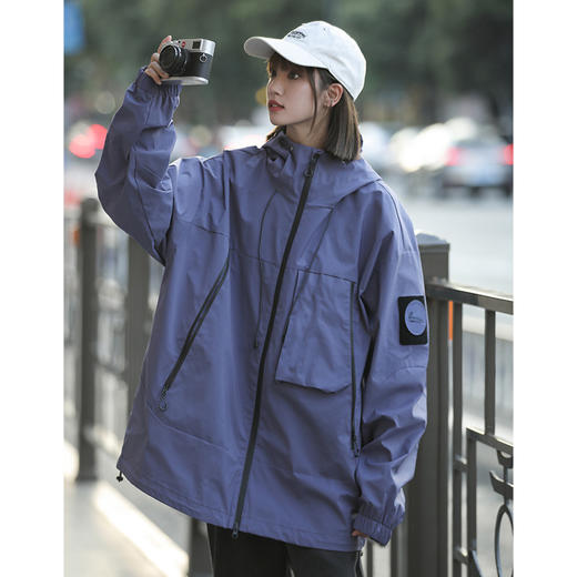 【墙裂推荐！ 户外机能冲锋衣】春秋潮牌登山休闲美式夹克，男女情侣连帽外套，高领防风防水抗皱连帽，百搭款夹克冲锋衣L 商品图8