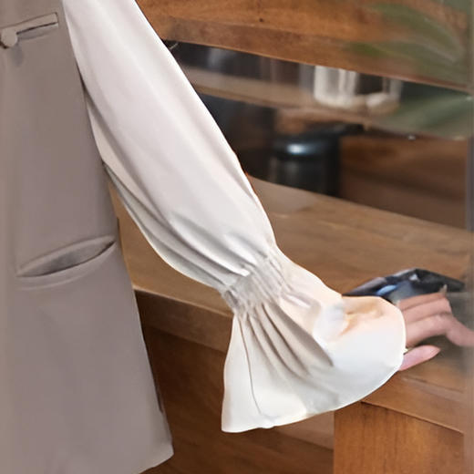 9/6奢姿大码女装2024秋季时尚马甲百褶裙翻领两件套胖妹妹时尚套装9943934053 商品图3