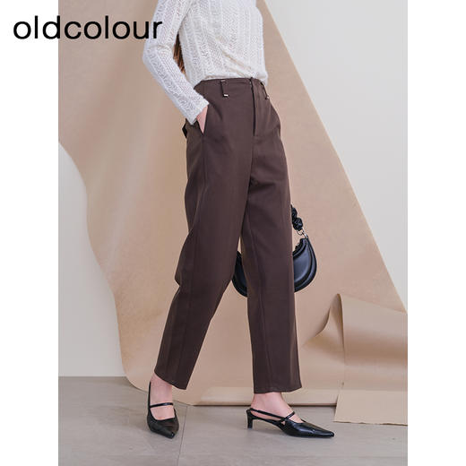 oldcolour欧珂冬季新款时尚修身高腰加厚休闲长裤女P430703A1 商品图3