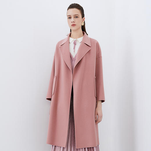 EITIE爱特爱冬季新款经典洋气长款毛呢大衣外套7614302 商品图3