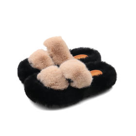 Safiya/索菲娅 2024秋冬 厚底毛茸茸拖鞋 SF44110002