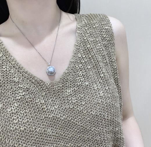 13-14mm铂金灰吊坠 商品图4