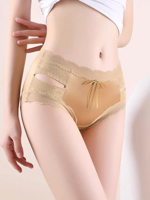 LA180+！绝美~3条装！意大利贵牌性感蕾丝拼接内裤女 商品图3