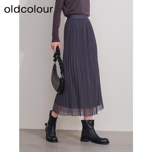 oldcolour欧珂冬季新款时尚纱裙高腰宽松休闲长裙女P430602A1 商品图1