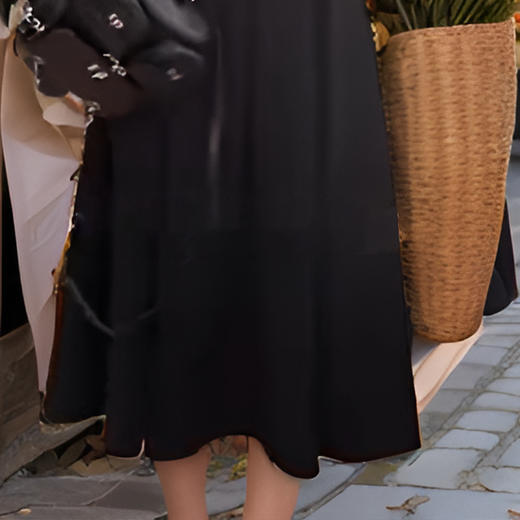 9/8奢姿大码女装2024秋季针织V领外套吊带裙两件套胖妹妹时尚套装9943991304 商品图4