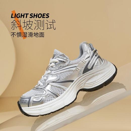 ZHR则则厚底老爹鞋女2024新款厚底运动鞋网面透气女鞋运动休闲鞋 商品图5