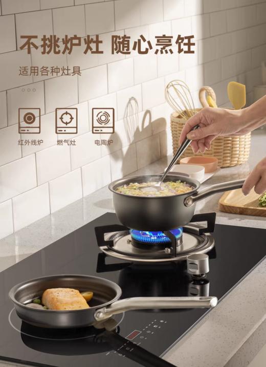 【6F】德国三头鹰纯钛无涂层奶锅煎煮一体不粘锅3件套MTiFM16 商品图8