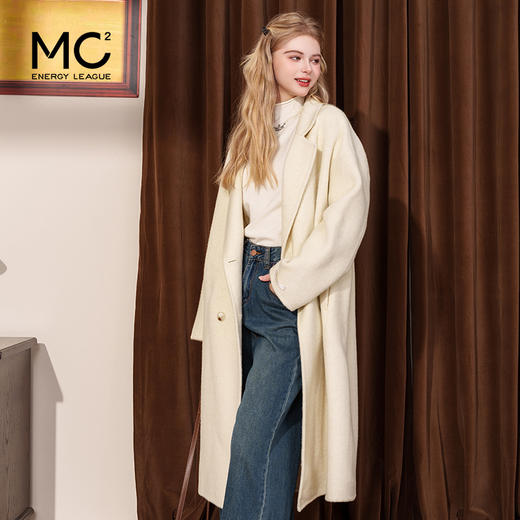 韩版翻领宽松小个子羊毛大衣F4241603 商品图1