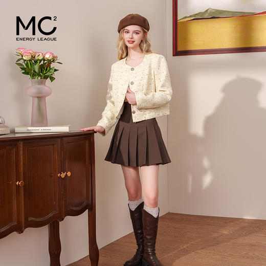 小香风甜美亮片粗花呢外套J4232601 商品图2