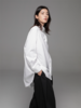 LIYIHAN 白色百搭设计感立领搭片衬衫防晒防皱圆领女解构小众衬衣 商品缩略图3