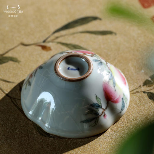 问鼎汝瓷鼎峰系列月白家荷杯（五桃） 商品图4