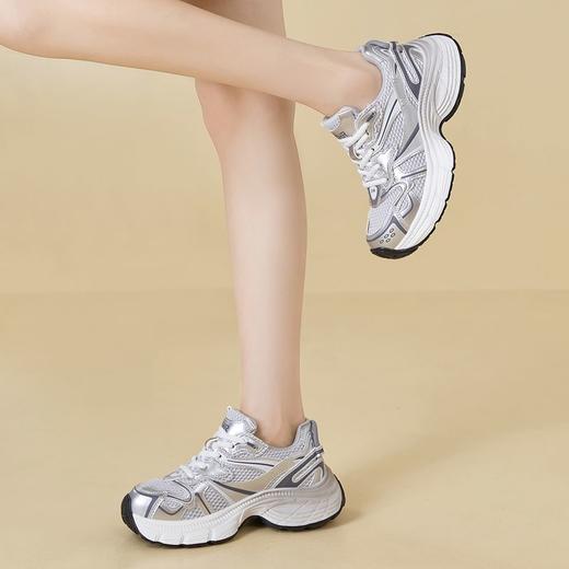 ZHR则则厚底老爹鞋女2024新款厚底运动鞋网面透气女鞋运动休闲鞋 商品图9