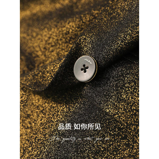 COCOBELLA[商务休闲风]设计感V领西装马夹奢感烫金马甲WS0008 商品图4