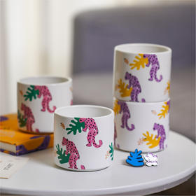 咔哒心系列印花陶瓷对杯