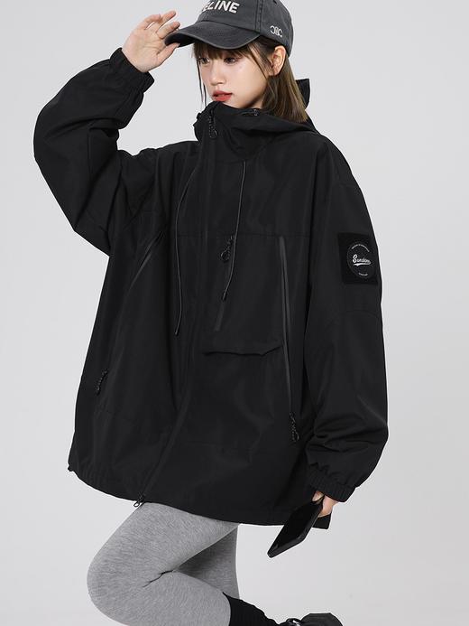 【墙裂推荐！ 户外机能冲锋衣】春秋潮牌登山休闲美式夹克，男女情侣连帽外套，高领防风防水抗皱连帽，百搭款夹克冲锋衣L 商品图9