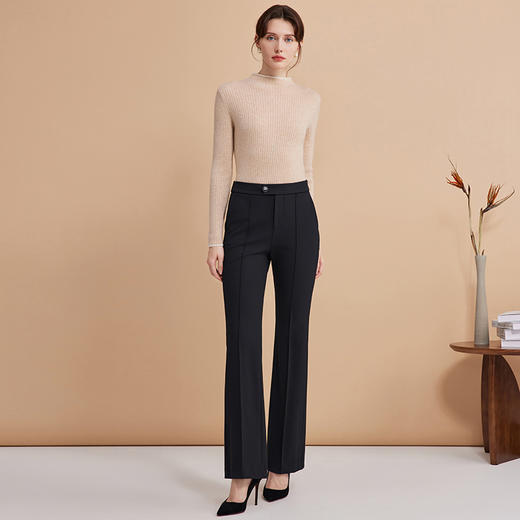 EITIE爱特爱冬季新款舒适半高领百搭打底基础100%山羊绒针织衫7601313 商品图1