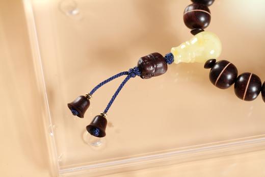 XYZT0258°高品质紫檀瓜棱双色珠男女手饰手串 商品图2