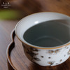 问鼎汝瓷鼎峰系列月白三才盖碗（墨彩樱花） 商品缩略图3
