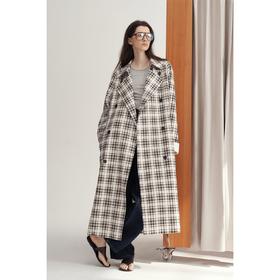 MAISON CECILE格子du家印花廓形重工牛角扣风衣