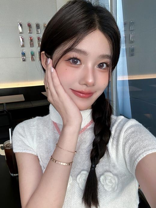 Aimilens月抛美瞳 冰花樱粉 14.2mm 商品图0