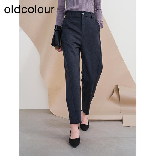 oldcolour欧珂冬季新款时尚直筒修身休闲长裤女P410710A1 商品图3