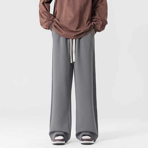 【新款DYF】大依优型大码直筒运动针织休闲裤加肥加大男装舒适胖子肥佬百搭运动裤长裤 商品图0