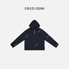 COCO ZONE 高级设计感休闲连帽半门襟拉链百搭松紧下摆卫衣24C10146 商品缩略图1