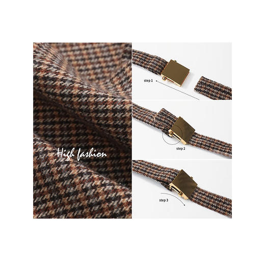 COCOBELLA威尔士格纹毛呢西装外套秋冬通勤多口袋休闲西服SI7020 商品图3