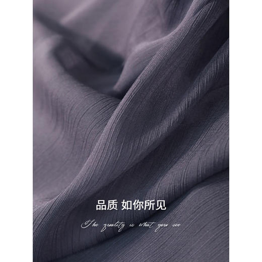 COCOBELLA气质紫多层次荷叶边飘带雪纺衫灵动飘逸开衫LC0007-2 商品图4