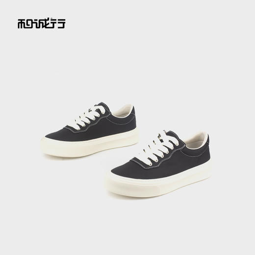 和诚行 2024秋冬新款百搭系带休闲鞋男士透气舒适真皮板鞋0551182 商品图3