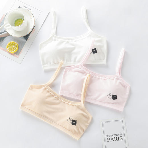 【超值29.9到手3件！】发育期儿童内衣 女学生女童初中生 纯棉少女高中生裹胸 小孩舒适胸罩-QQ 商品图0