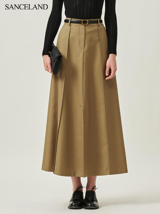 SANCELAND三石一澜绵羊毛半裙 商品图1