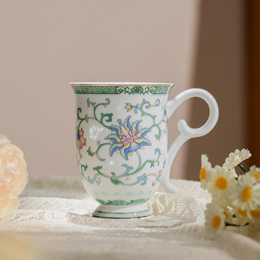 富玉 |  景德镇陶瓷马克杯咖啡杯大容量可爱创意花苞马克杯玲珑女生高颜值伴手礼 商品图0