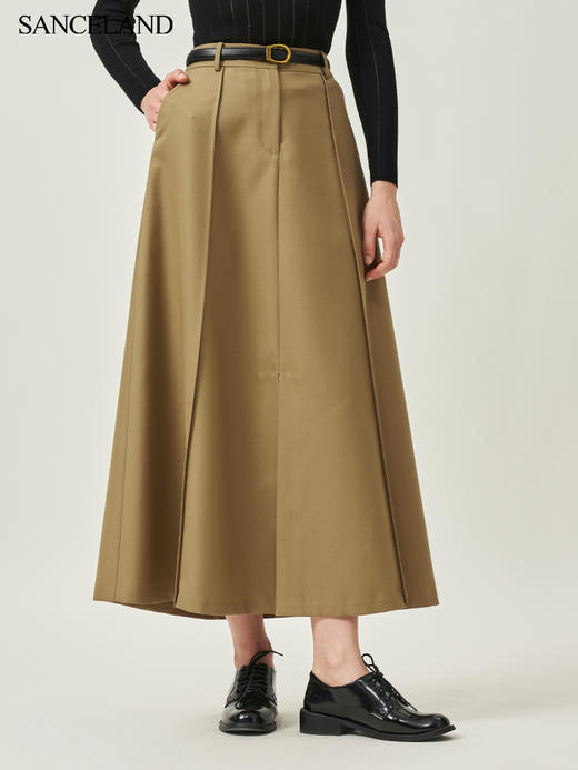 SANCELAND三石一澜绵羊毛半裙 商品图2