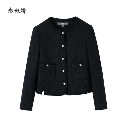 【商场同款】CNJ4985 “经典香风、黑色高知外套” 延续畅销版型 别致花边装饰 典雅气质小香风外套 商品图10