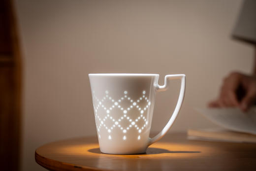 景德镇富玉陶瓷星耀马克杯家用大容量玲珑茶水杯女士高颜值咖啡杯 商品图2