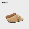 和诚行 2024秋冬新款复古加绒厚底勃肯女百搭休闲半包拖鞋1930071 商品缩略图3