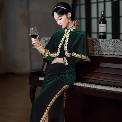 秋季新款改良旗袍日常民国风两件套XL1118 商品图3