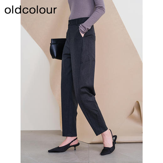oldcolour欧珂冬季新款时尚直筒修身休闲长裤女P410710A1 商品图1