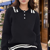 9/6奢姿大码女装2024秋季POLO领针织两件套胖妹妹时尚休闲百褶套装9843934049 商品缩略图4